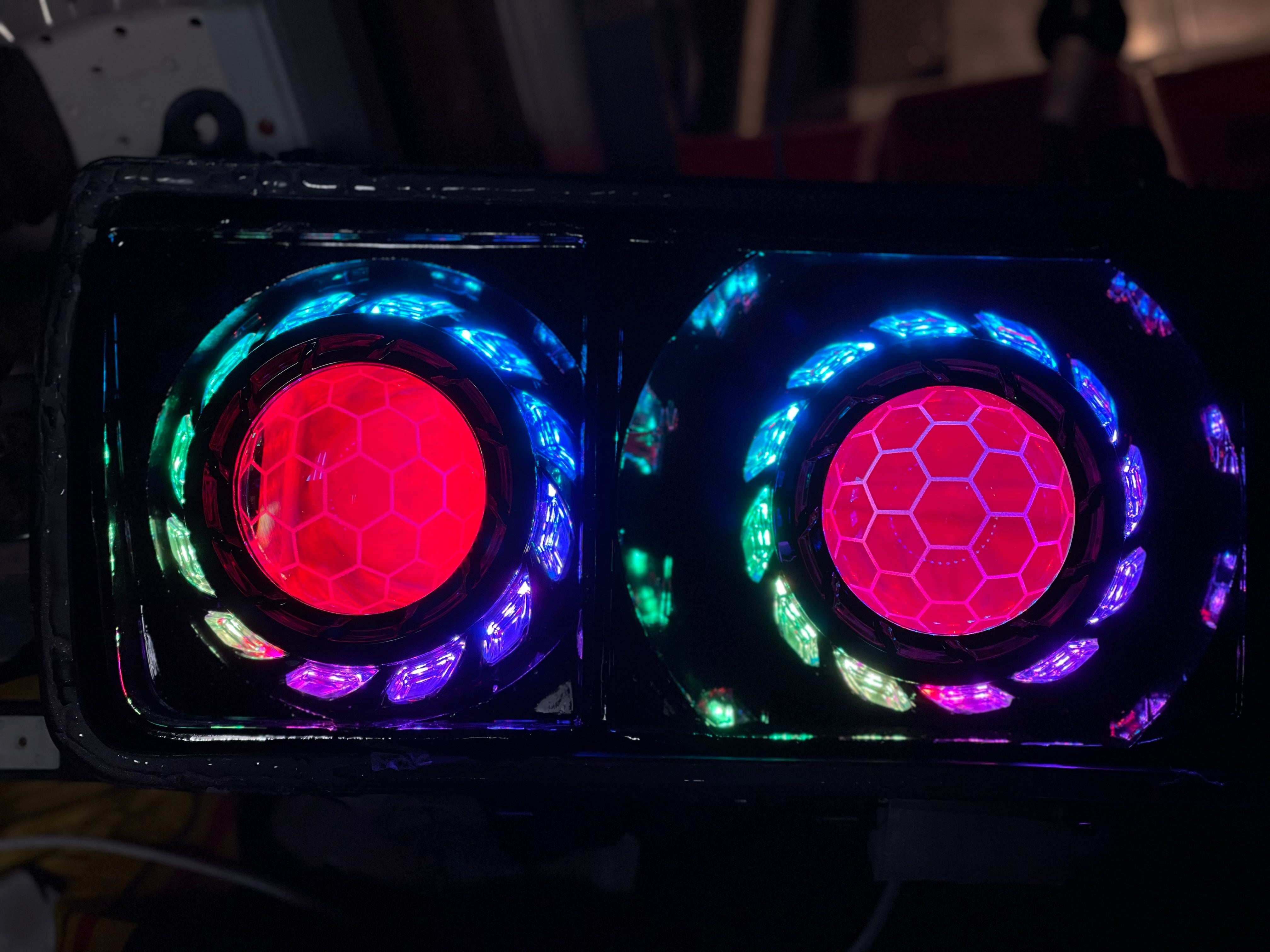 80 Series Land Cruiser Quad Halos RGBW, Turbines And Angry Eyes